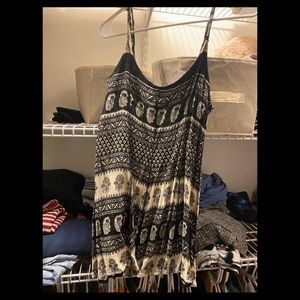 Boho Black & White Dress